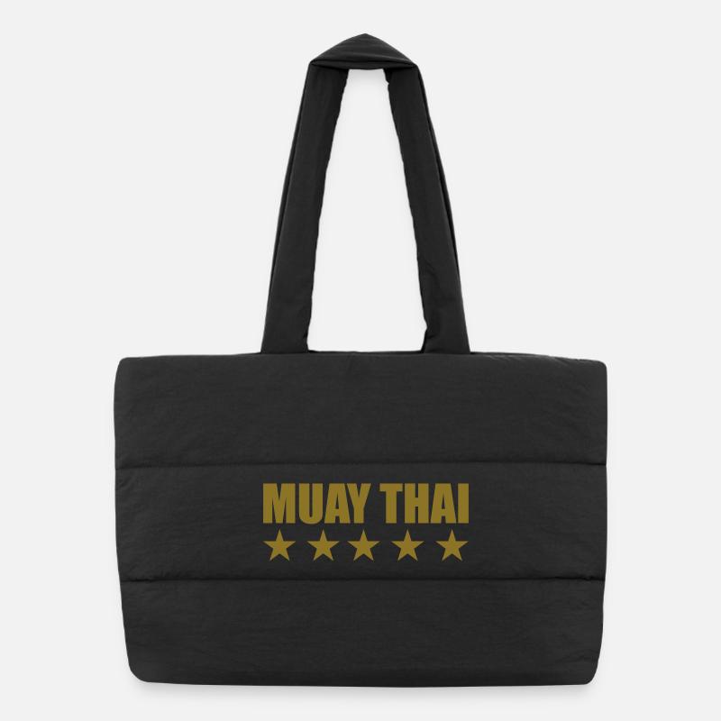 Muay Thai - Puffer-Einkaufstasche - Schwarz