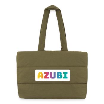 Azubi Tshirt coloured - Puffer-Einkaufstasche - safari Green - Vorne