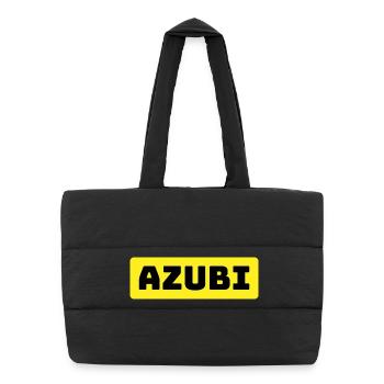 Azubi Tshirt yellow - Puffer-Einkaufstasche - Schwarz - Vorne