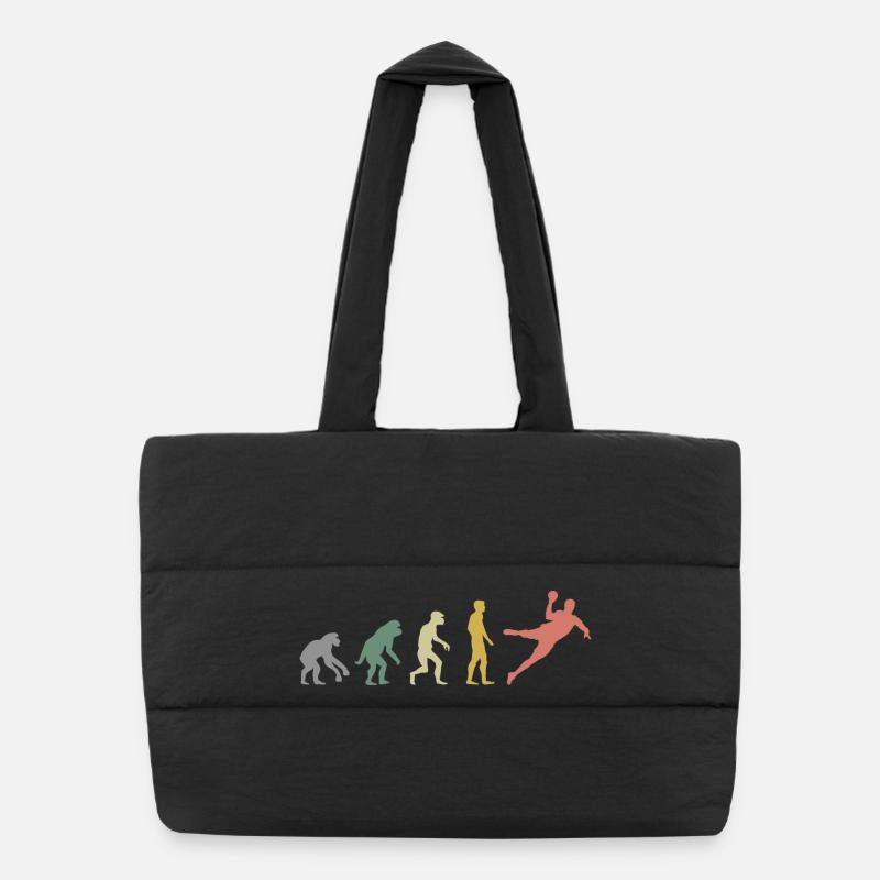 Retro Evolution Handball Icon Couleurs Sports Logo Sac shopping matelassé