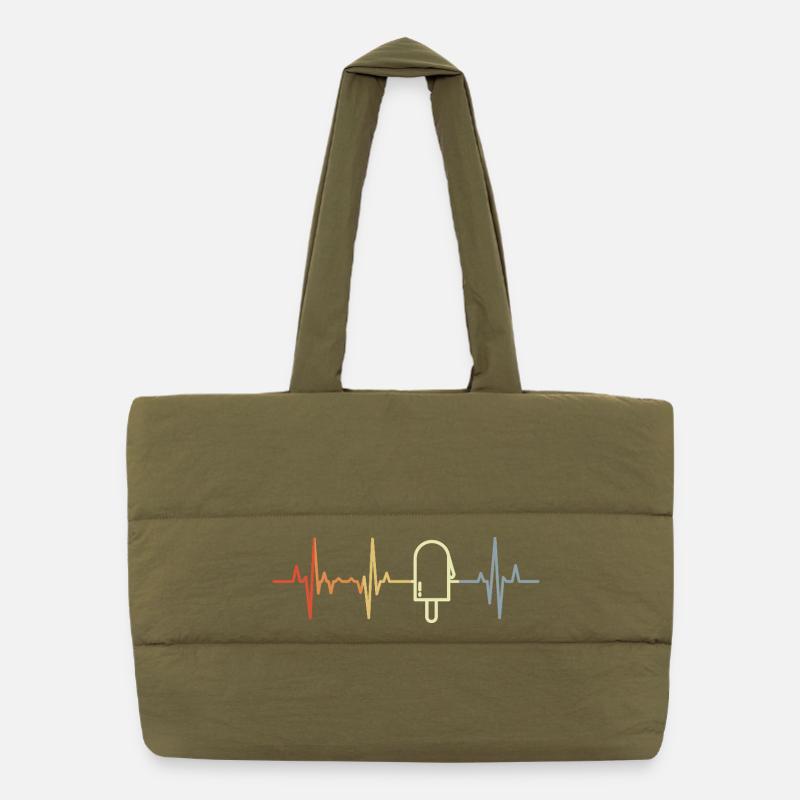 Cardiogramme de glace d’eau Sac shopping matelassé