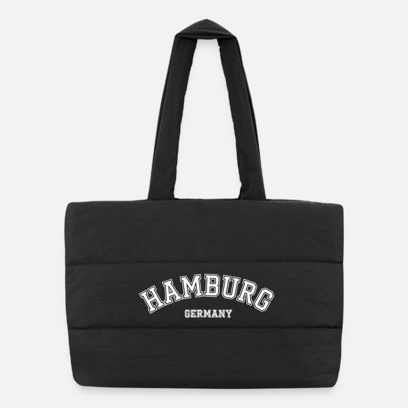 Hamburg Germany College Style Souvenir Puffer-Einkaufstasche