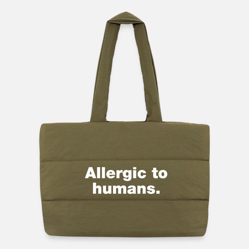 Allergique aux humains Sac shopping matelassé