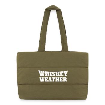 dictons amusants sur le whisky - Sac shopping matelassé - safari green - Devant