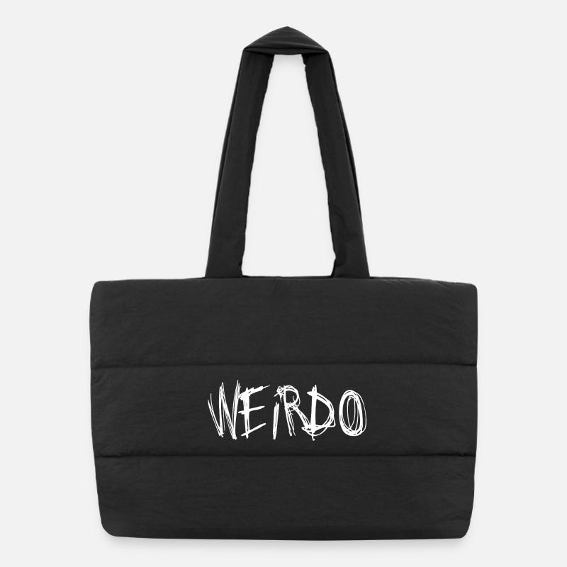 WEIRDO Punk Emo Kawaii Goth Heavy Metal Sac shopping matelassé