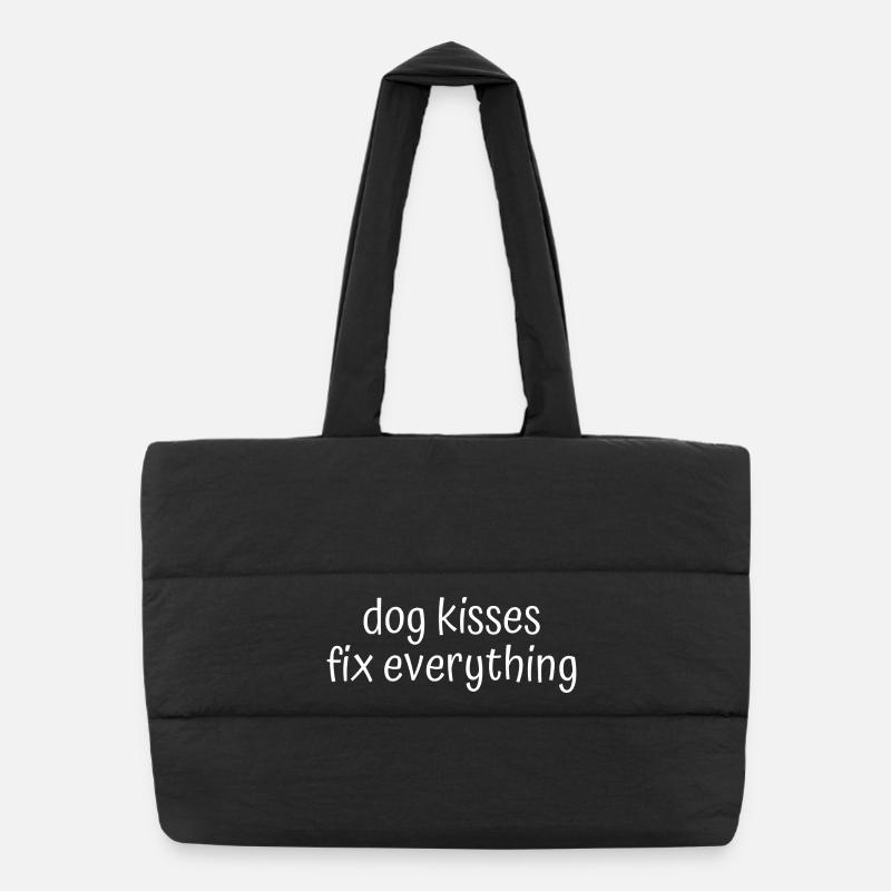Dog Kisses Fix Everything - Cadeau amusant pour Sac shopping matelassé