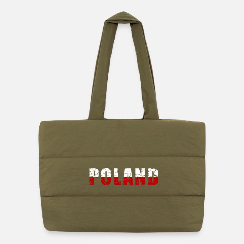 Design polonais dans le style grunge Sac shopping matelassé