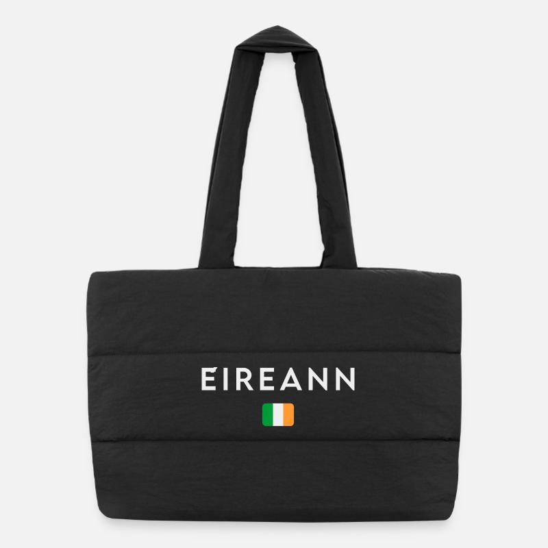 Flag of Ireland, Irish Pride Puffer Shopping Bag