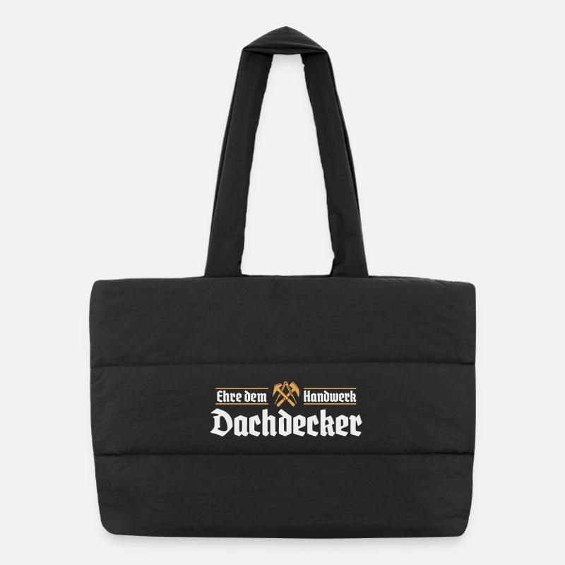 Roofers Crafts Guild Signs Puffer Shopping Bag