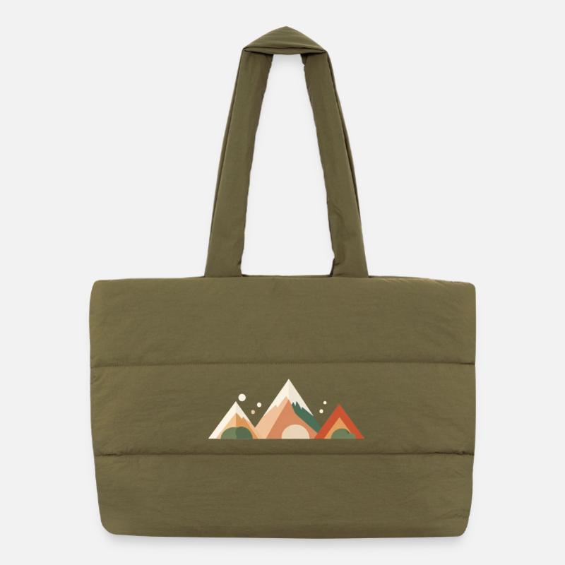 Alpine Sunset Peaks Puffer-Einkaufstasche