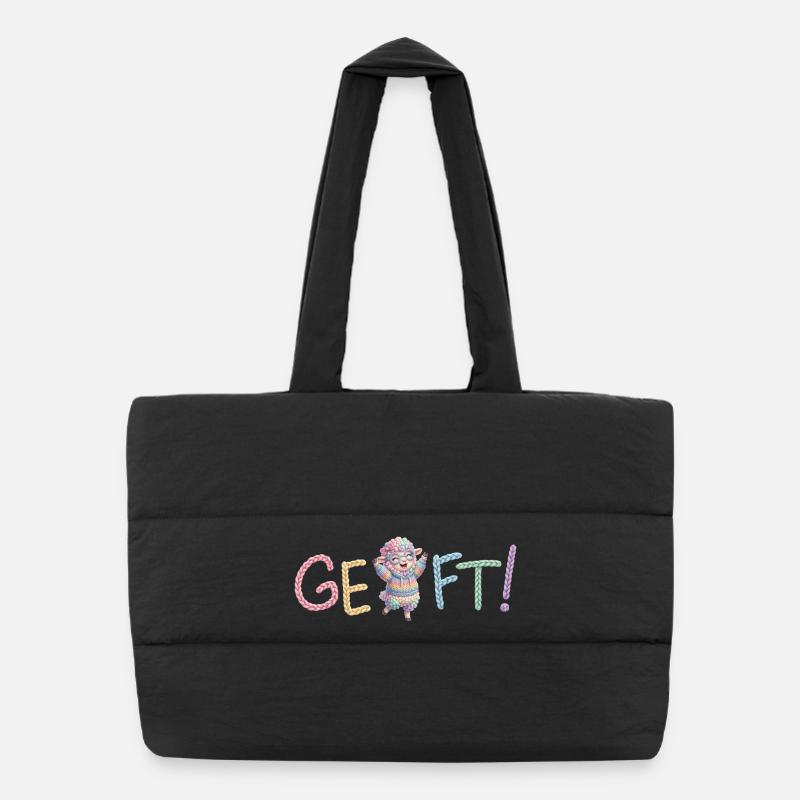 C’est fait ! Moutons Sac shopping matelassé