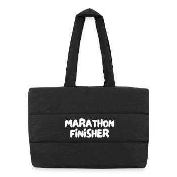 marathon finisher - Puffer Shopping Bag - black - Front