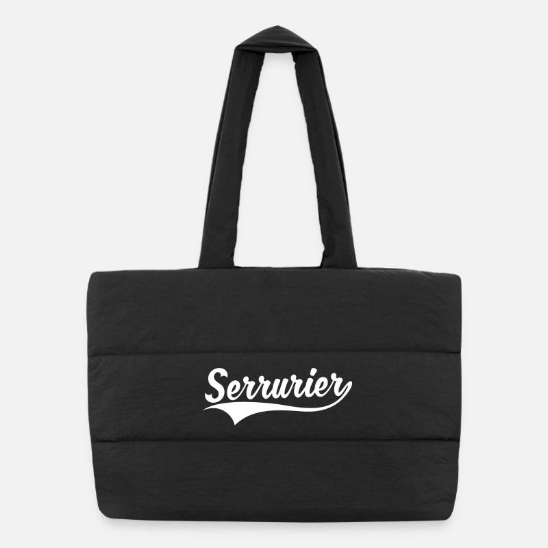 Serrurier - Sac shopping matelassé - noir