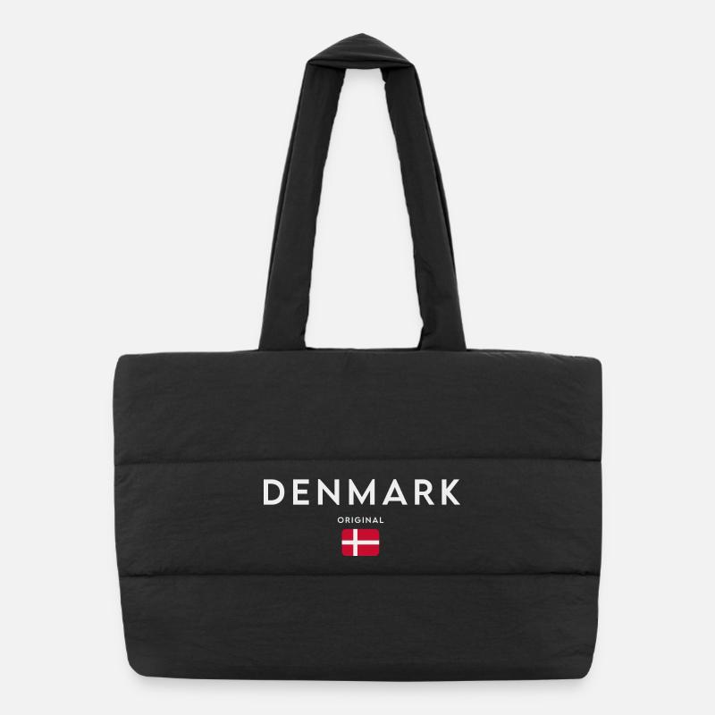 Drapeau du Danemark, fierté danoise Sac shopping matelassé