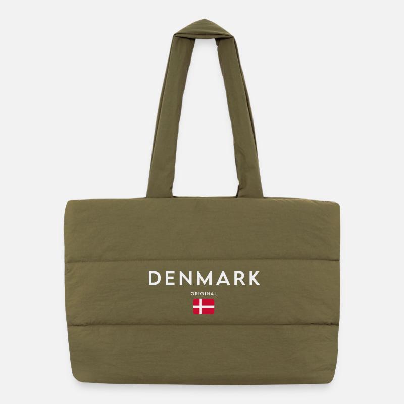 Drapeau du Danemark, fierté danoise Sac shopping matelassé