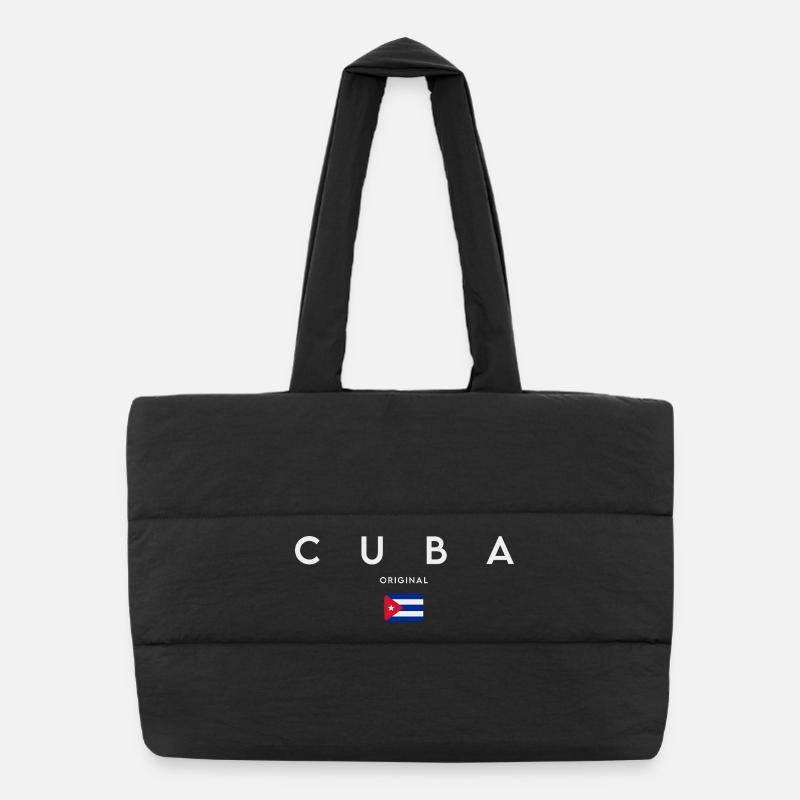 Drapeau cubain, fierté cubaine Sac shopping matelassé