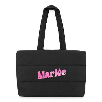 Bride Wedding - Puffer Shopping Bag - black - Front