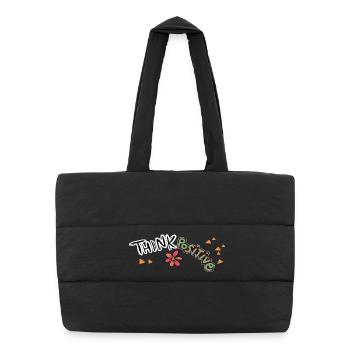 Think Positive  - Puffer-Einkaufstasche - Schwarz - Vorne