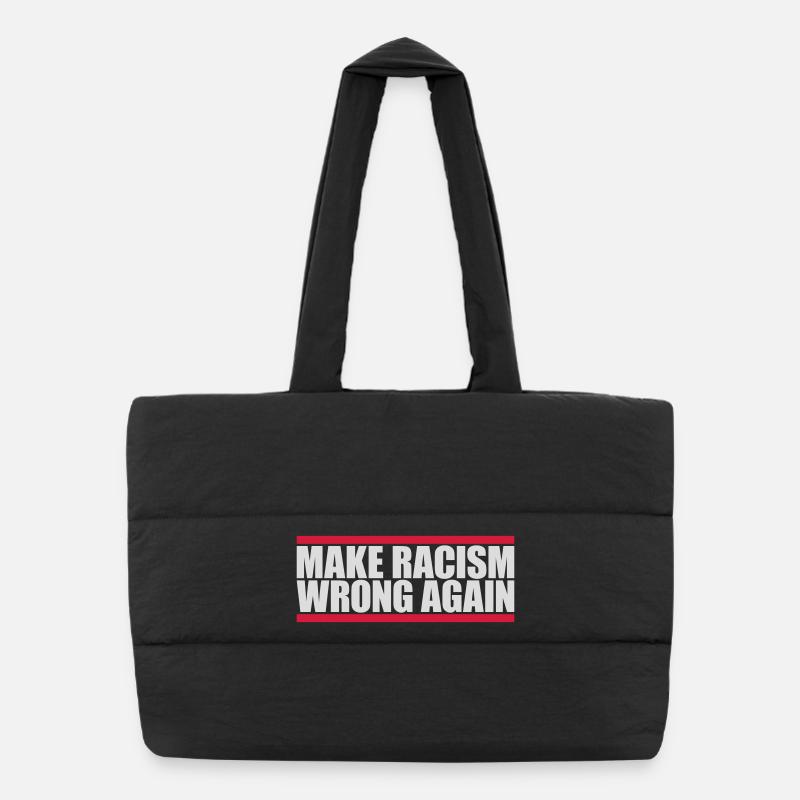 Rendre le racisme répréhensible Sac shopping matelassé