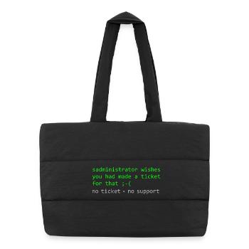 Administrateur Pun dit support des tickets - Sac shopping matelassé - noir - Devant