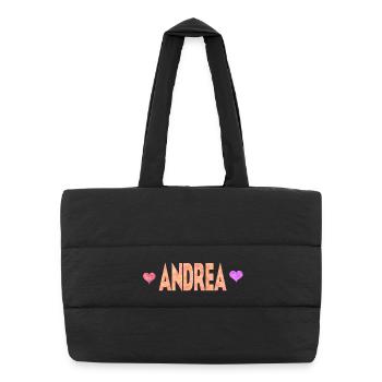 Andrea - Puffer-Einkaufstasche - Schwarz - Vorne