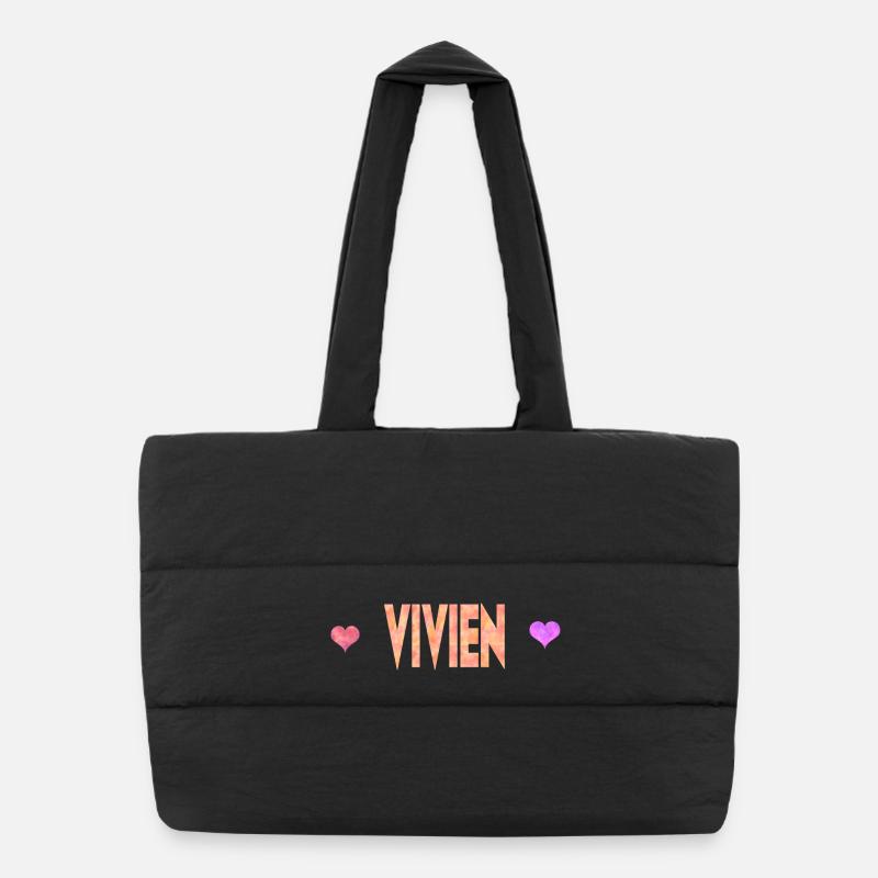 Vivien - Puffer-Einkaufstasche - Schwarz