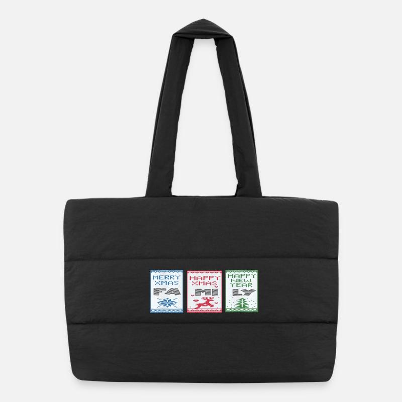 Joyeux Noël Sac shopping matelassé