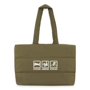 Daily rhythm Sleep Eat Ride - Puffer Shopping Bag - safari green - Front