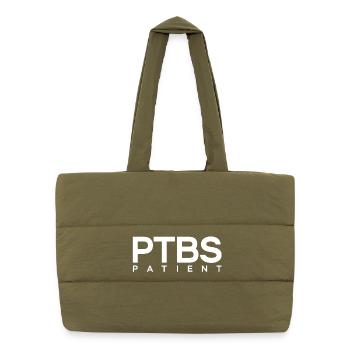 PTSD Patient Post-Traumatic Stress Disorder - Puffer Shopping Bag - safari green - Front