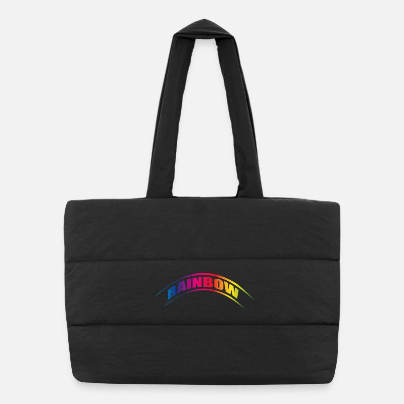 RAINBOW - Puffer Shopping Bag - black