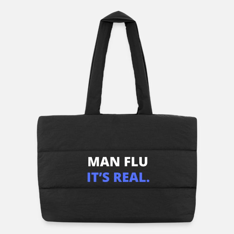 Illustration de la grippe masculine, c'est réel Sac shopping matelassé