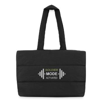 Soldier Mindset | Cross Training and Workout - Puffer Shopping Bag - black - Front