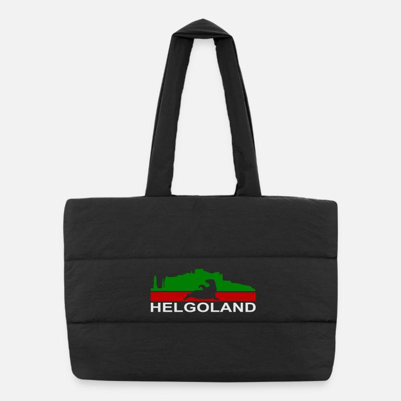 Helgoland - Puffer-Einkaufstasche - Schwarz