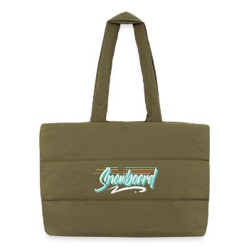 Planche à neige - Sac shopping matelassé - safari green - Devant