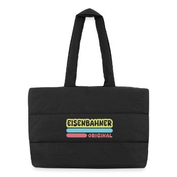 Cheminot comme prénom - Sac shopping matelassé - noir - Devant