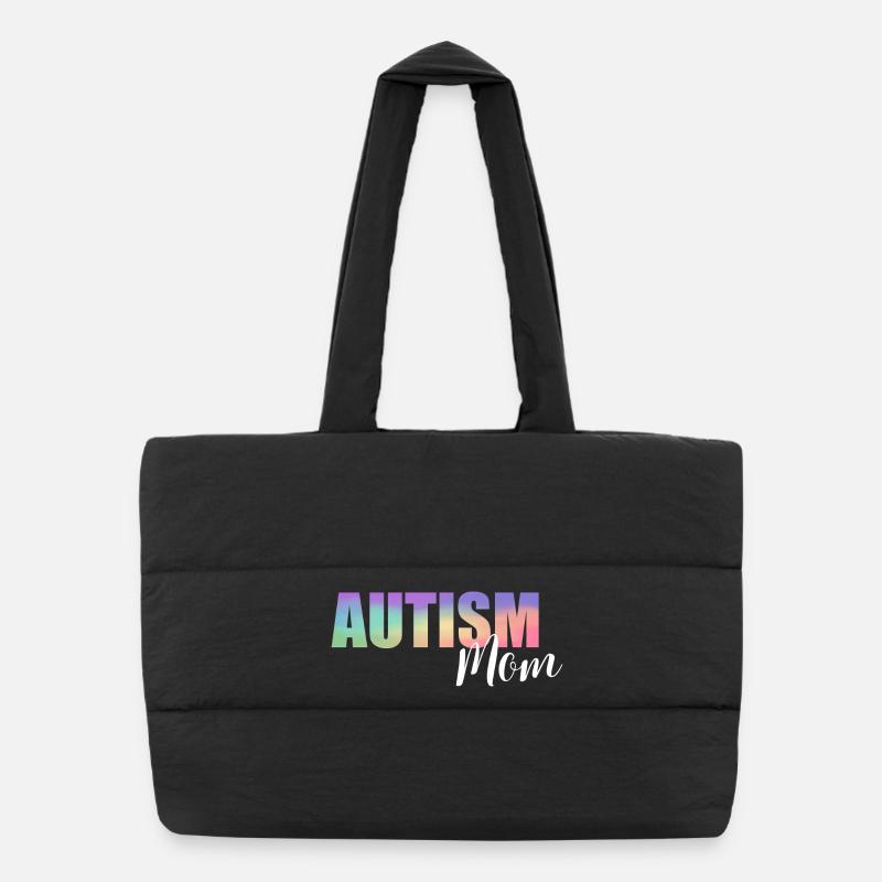 Autismus-Mama-Pastellspektrum Puffer-Einkaufstasche