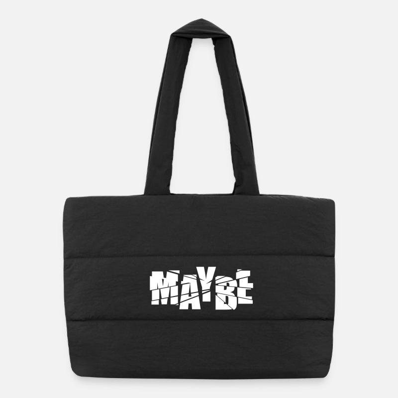 Maybe Party Flirt Design – Freche Idee & Swag Puffer-Einkaufstasche