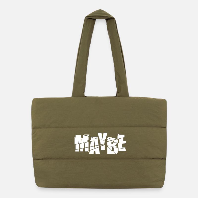 Maybe Party Flirt Design – Freche Idee & Swag Puffer-Einkaufstasche