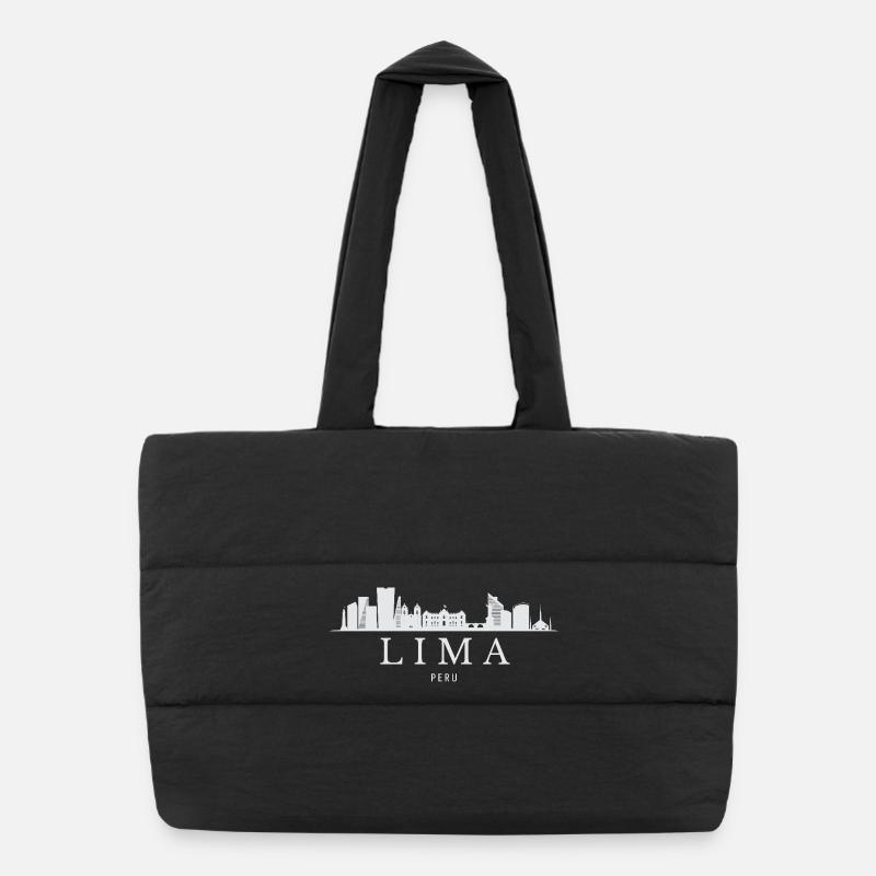 Lima Skyline, Lima Peru Puffer Shopping Bag