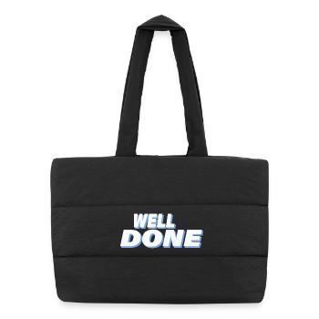 WELL DONE - Puffer Shopping Bag - black - Front