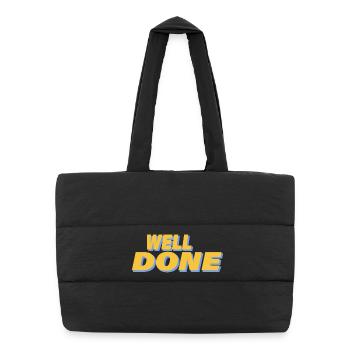 WELL DONE - Puffer Shopping Bag - black - Front