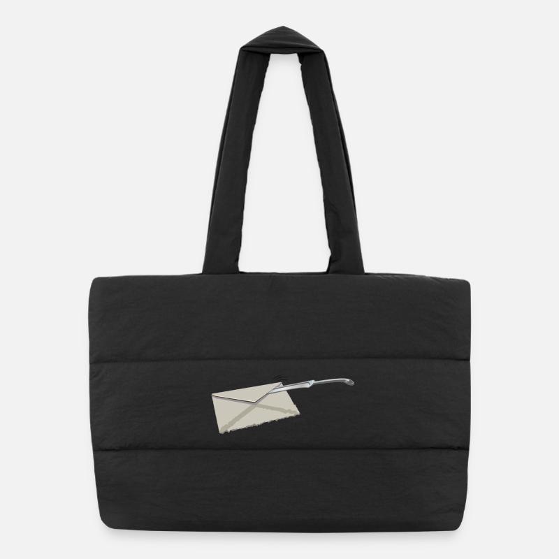 letter opener | Brieföffner Puffer-Einkaufstasche