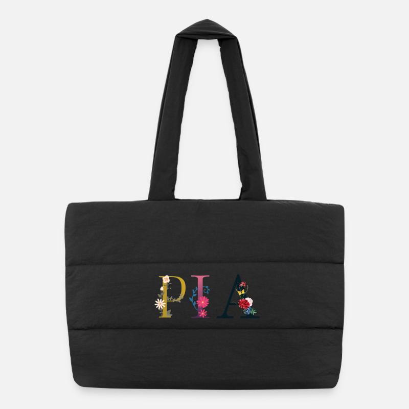 Pia - Sac shopping matelassé - noir
