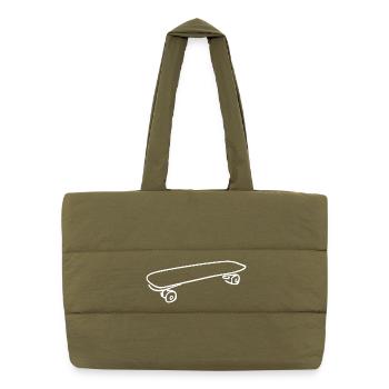 Skateboard Sketch - Puffer Shopping Bag - safari green - Front