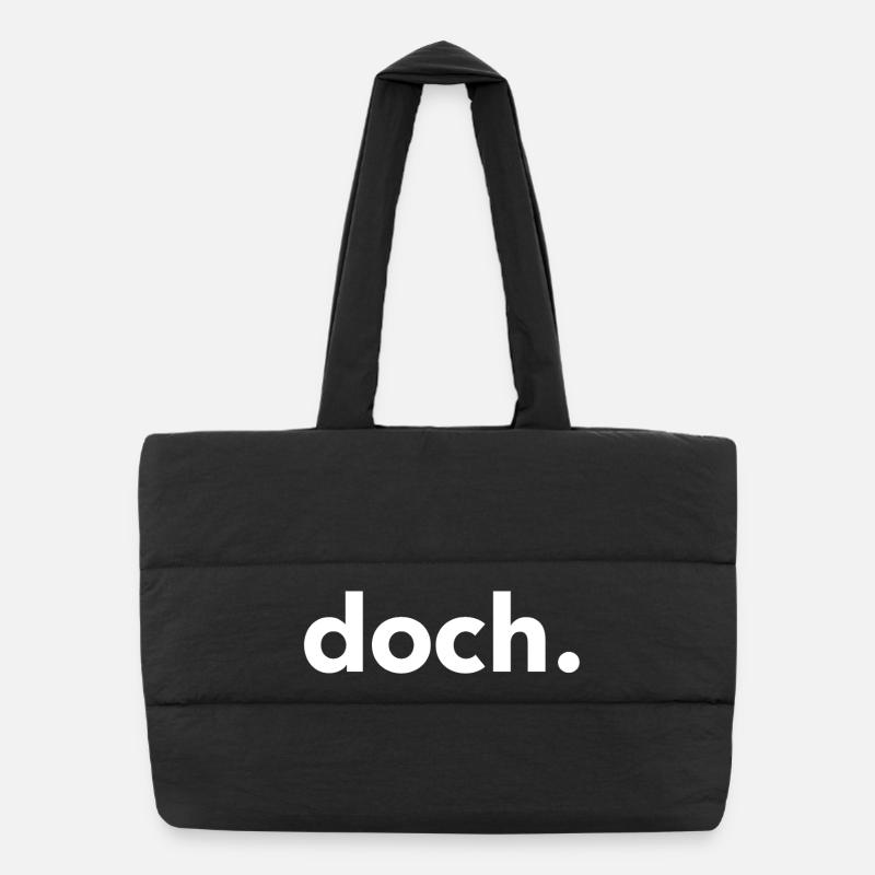 doch. - Puffer-Einkaufstasche - Schwarz