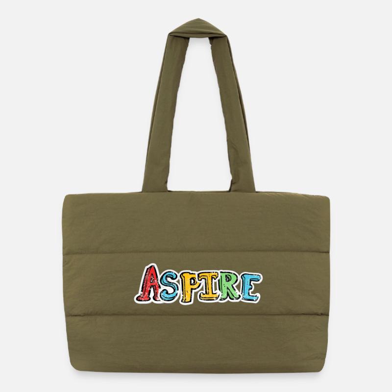 Aspire Lettrage Graffiti Coloré Sac shopping matelassé
