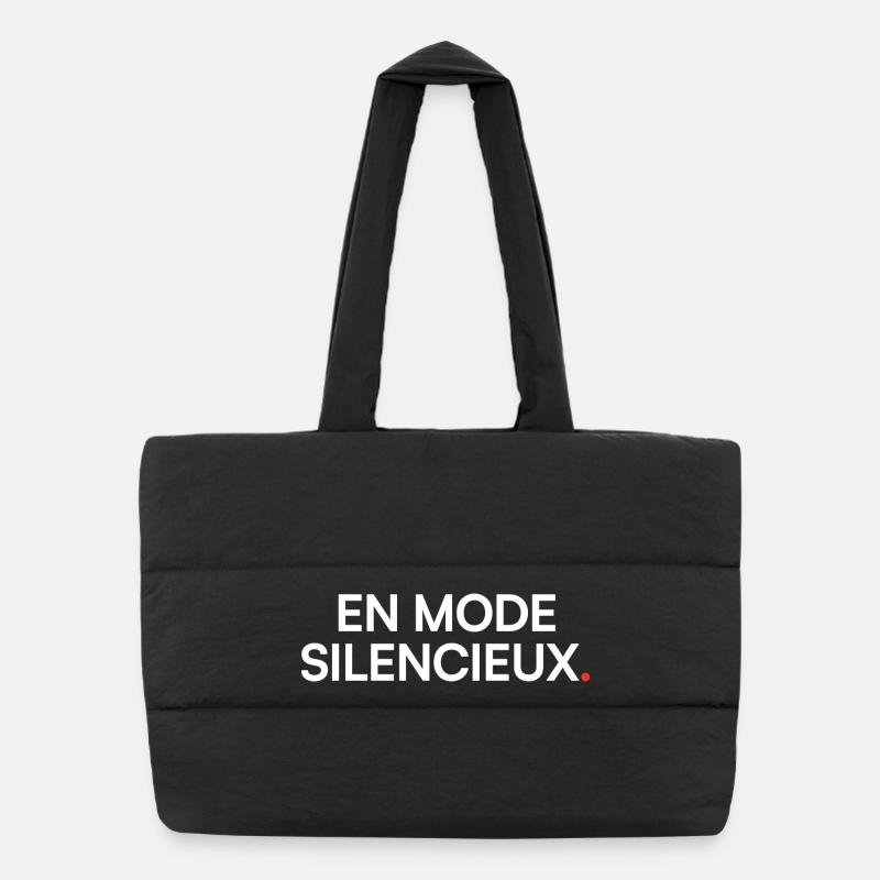 En mode silencieux humour moderne Sac shopping matelassé
