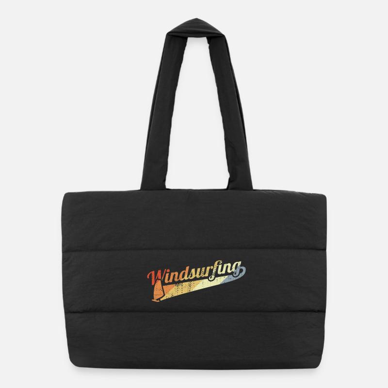 Vintage Windsurfen Puffer-Einkaufstasche