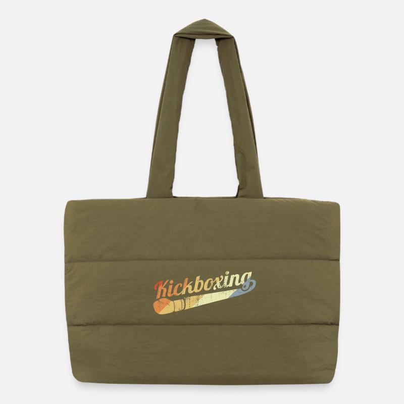 Vintage Kickboxing Puffer Shopping Bag