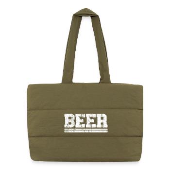 Trendy Beer Art Design for T-Shirts - Puffer Shopping Bag - safari green - Front